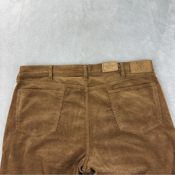 Polo Ralph Lauren Varick Slim Straight Brown Corduroy 40x32 - Picture 16 of 16